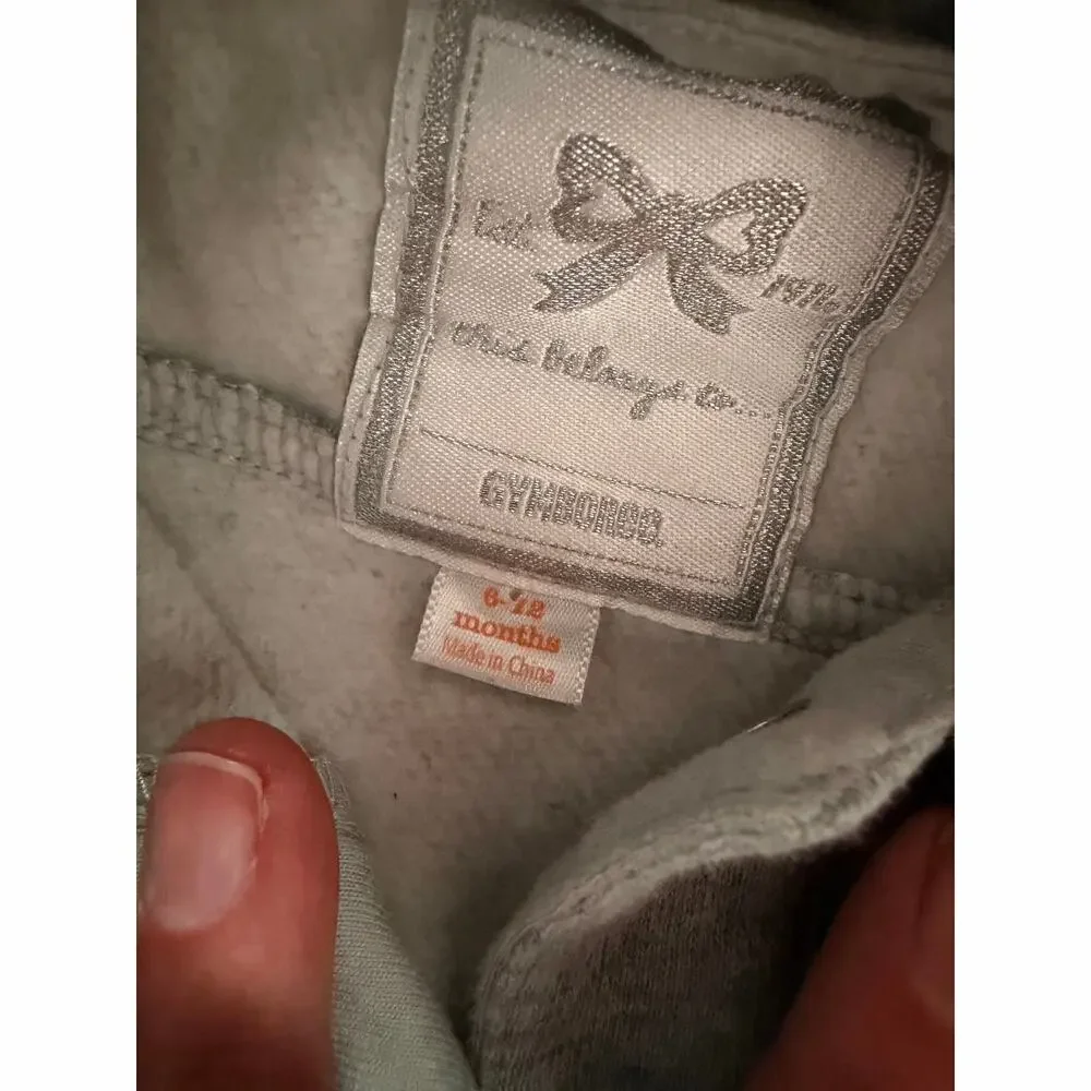 Gymboree Mickey Mouse Jacket Grey Gray Infant Toddler 6-12 Mths Custom Design